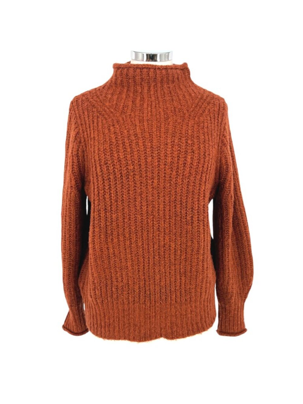 Madewell Loretto Mockneck Pullover Sweater Cinnabar Size Small Cottagecore